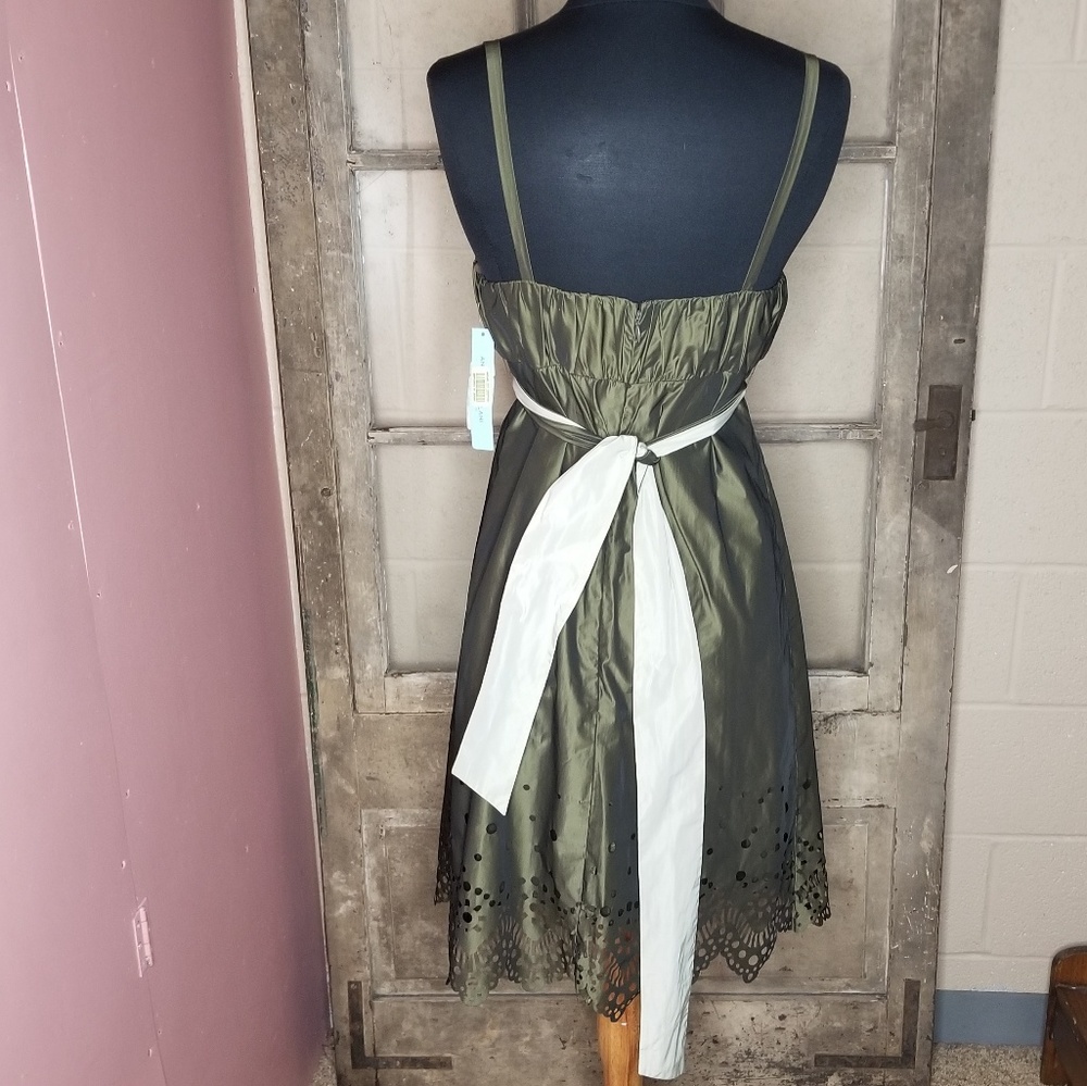 NWT Antonio Melani dress size 6 green olive formal - Picture 3 of 8
